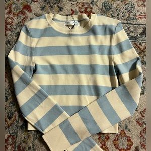 cropped striped sweater NWOT